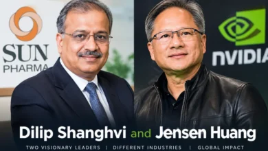 Dilip Shanghvi and Jensen Huang