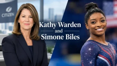 Kathy Warden and Simone Biles
