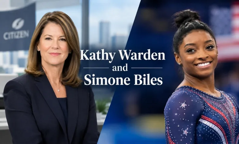 Kathy Warden and Simone Biles