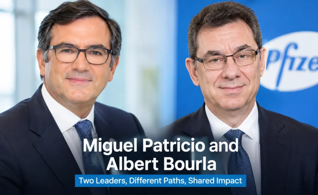 Miguel Patricio and Albert Bourla