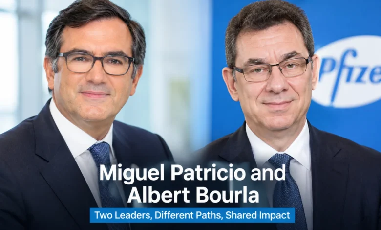 Miguel Patricio and Albert Bourla
