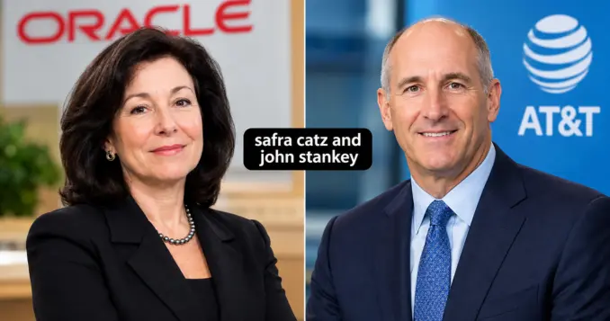 Safra Catz and John Stankey