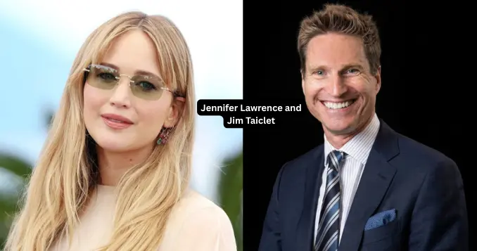 Jennifer Lawrence and Jim Taiclet