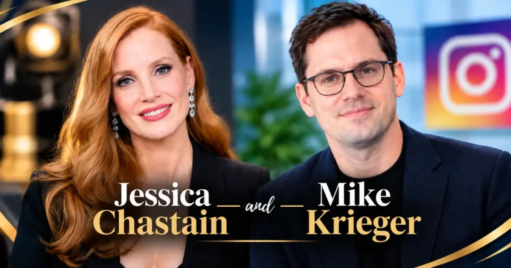 Jessica Chastain and Mike Krieger