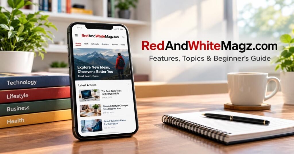 Learn what RedAndWhiteMagz.com offers: main topics, layout features & simple steps for beginners to explore business, finance & technology articles free.